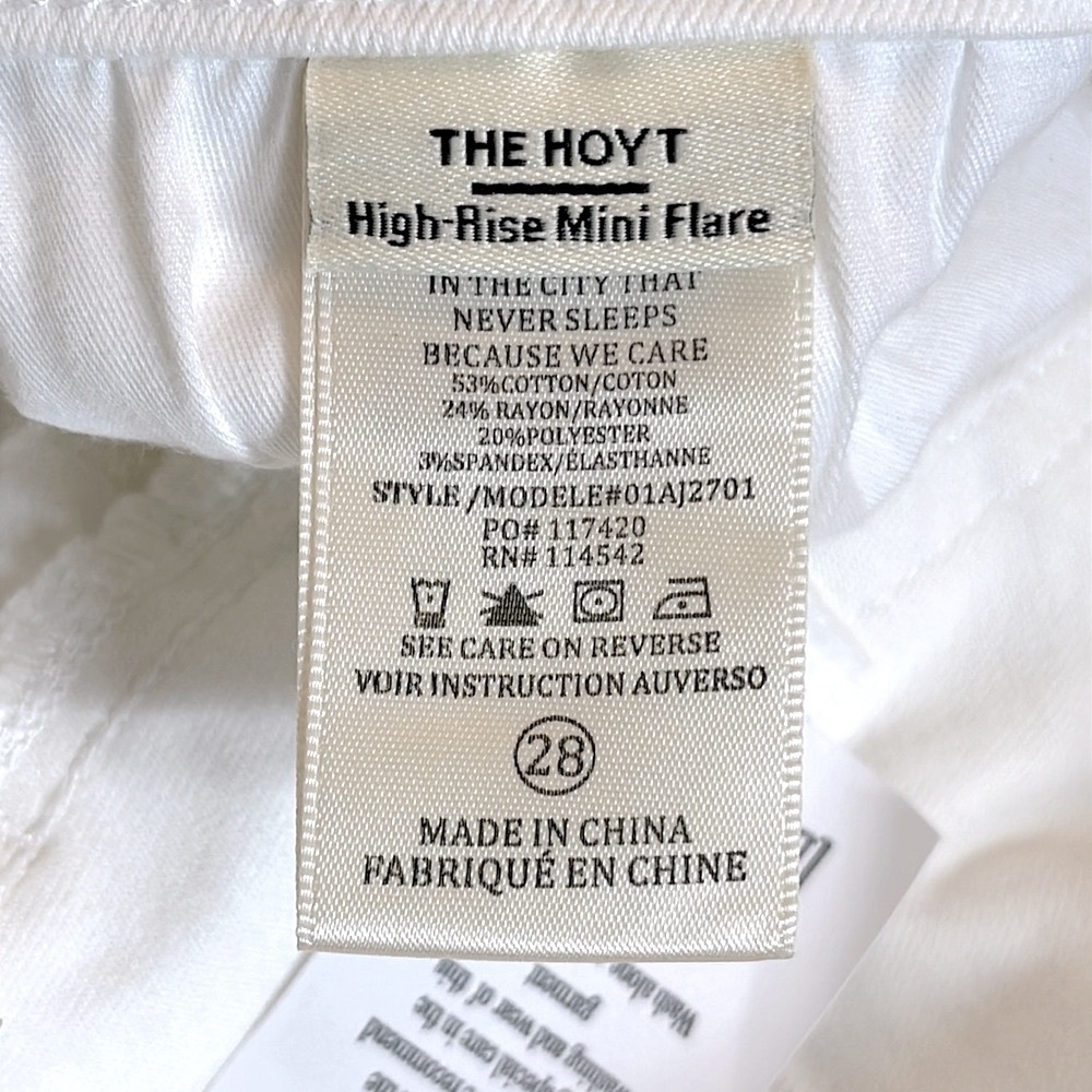 BLANKNYC The Hoyt White High-Rise Mini Flare Stretch Nordstrom Jeans Size 6 / 28 - Picture 14 of 17